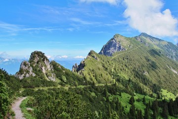 Obraz premium Bergwanderung zum Kuhgrat, Liechtenstein