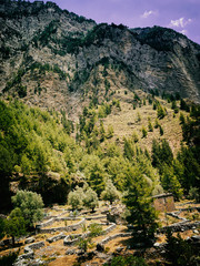 Fototapeta na wymiar Ancient vertical mountain village landscape