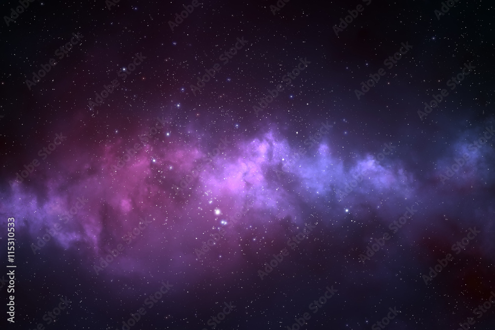 Wall mural night sky - universe filled with stars, nebula and galaxy