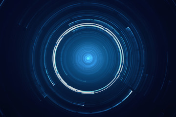 Abstract circular science fiction futuristic background