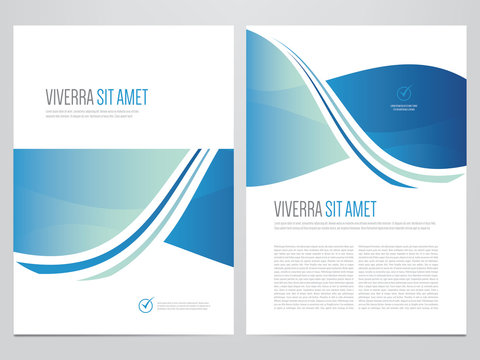 Brochure, annual report, magazine cover, flyer, poster vector template. Modern blue corporate design.