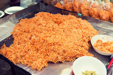 wok noodles at street market