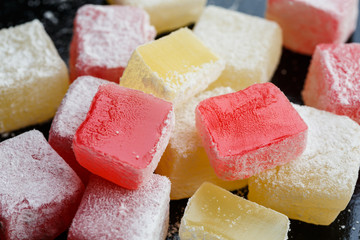 Rose and lemon flavoured Turkish delight