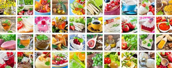 Essen und Getränke - Collage