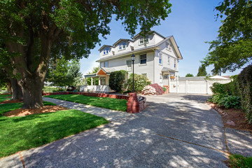 Large luxury  craftsman classic American house exterior.