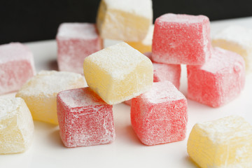 Rose and lemon flavoured Turkish delight