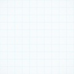 Graph seamless millimeter grid paper. Vector engineering light blue and white color background