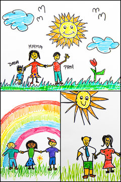 Verschiedene Kinderbilder