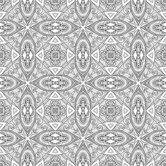 Vector Seamless Vintage Black and White Lace Pattern