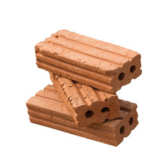 Pile of red bricks