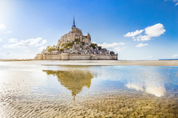 Mont Saint-Michel, Normandy, France - obrazy, fototapety, plakaty