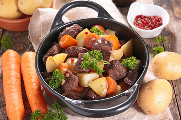 beef stew and vegetable