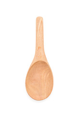 wooden ladle on white