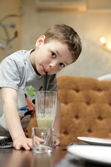 Kid drinking smoothie