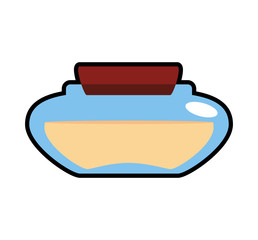 Spa center concept represented by Bottle of cream icon. Isolated and flat illustration 