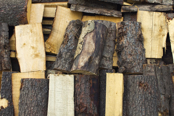 woodpile  chopped pine firewood