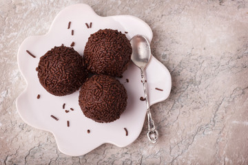 Brazilian chocolate truffle bonbon brigadeiro