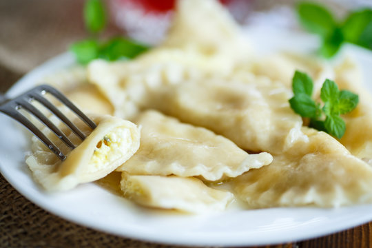 Sweet Boiled Dumplings With Cottage Cheese