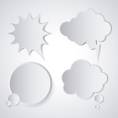 Icon set of bubbles. Communication. Vector graphic