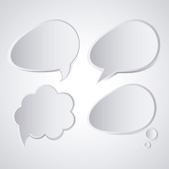 Icon set of bubbles. Communication. Vector graphic