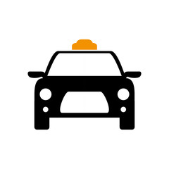 Public service concept represented by taxi car icon. Isolated and flat illustration 