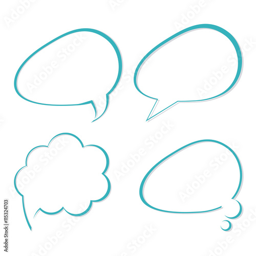 "Icon set of bubbles. Communication. Vector graphic" Stockfotos und