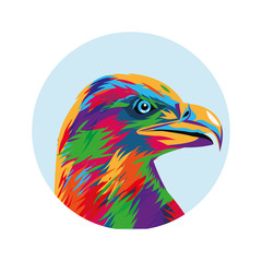 Eagle icon. Animal and art design. Vector graphic