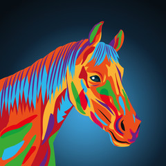 Horse icon. Animal and art design. Vector graphic