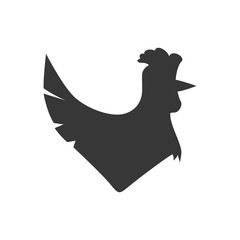 Animal farm concept represented by chicken icon. Isolated and flat illustration 