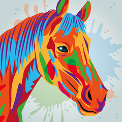 Horse icon. Animal and art design. Vector graphic