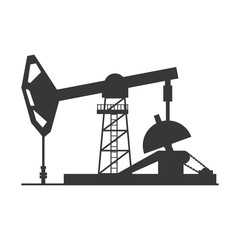 Oil industry concept represented by Oil pump icon. Isolated and flat illustration 