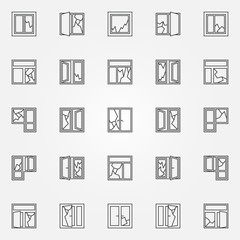 Broken windows icon set