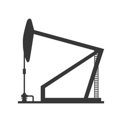 Oil industry concept represented by Oil pump icon. Isolated and flat illustration 
