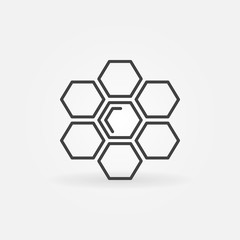 Honeycomb linear icon