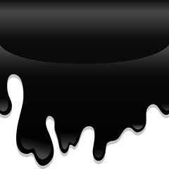 Oil industry concept represented by black splash icon. Isolated and flat illustration 