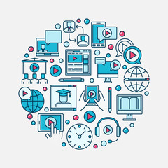 Webinar colorful illustration