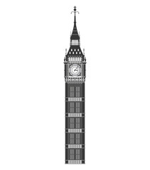 Fototapeta na wymiar United kingdom concept represented by big ben icon. Isolated and flat illustration 