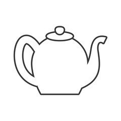 Tea concept represented by tea kettle icon. Isolated and flat illustration 