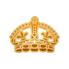 Royalty oncept represented by crown icon. Isolated and flat illustration 