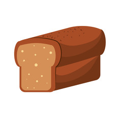 Bakery concept represented by toast bread icon. Isolated and flat illustration 