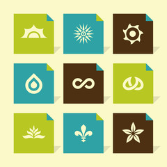 Vector Flat Icons Set - Nature Symbols

