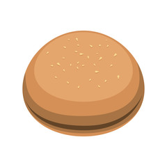 Bakery concept represented by bread icon. Isolated and flat illustration 