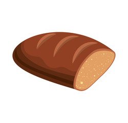 Bakery concept represented by bread icon. Isolated and flat illustration 