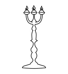 Light concept represented by candle icon. Isolated and flat illustration 