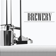 beautiful vector vintage brewery silhouette
