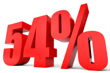 Discount 54 percent off. 3D illustration.