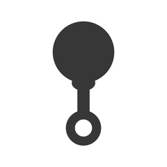 Baby concept represented by maraca icon. Isolated and flat illustration 