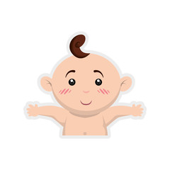 Baby concept represented by boy cartoon icon. Isolated and flat illustration 