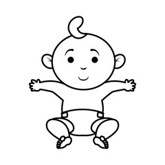 Baby concept represented by boy cartoon icon. Isolated and flat illustration 
