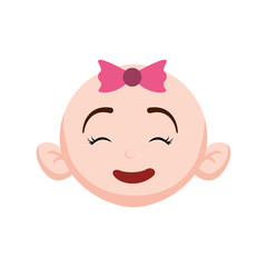 Baby concept represented by girl cartoon icon. Isolated and flat illustration 